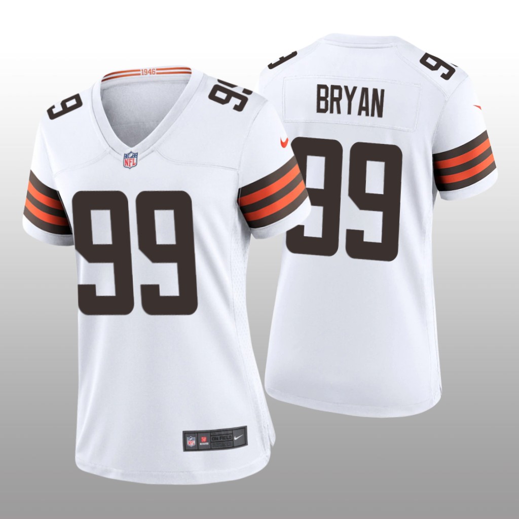 Cleveland Browns Taven Bryan White Jersey Game - Women's