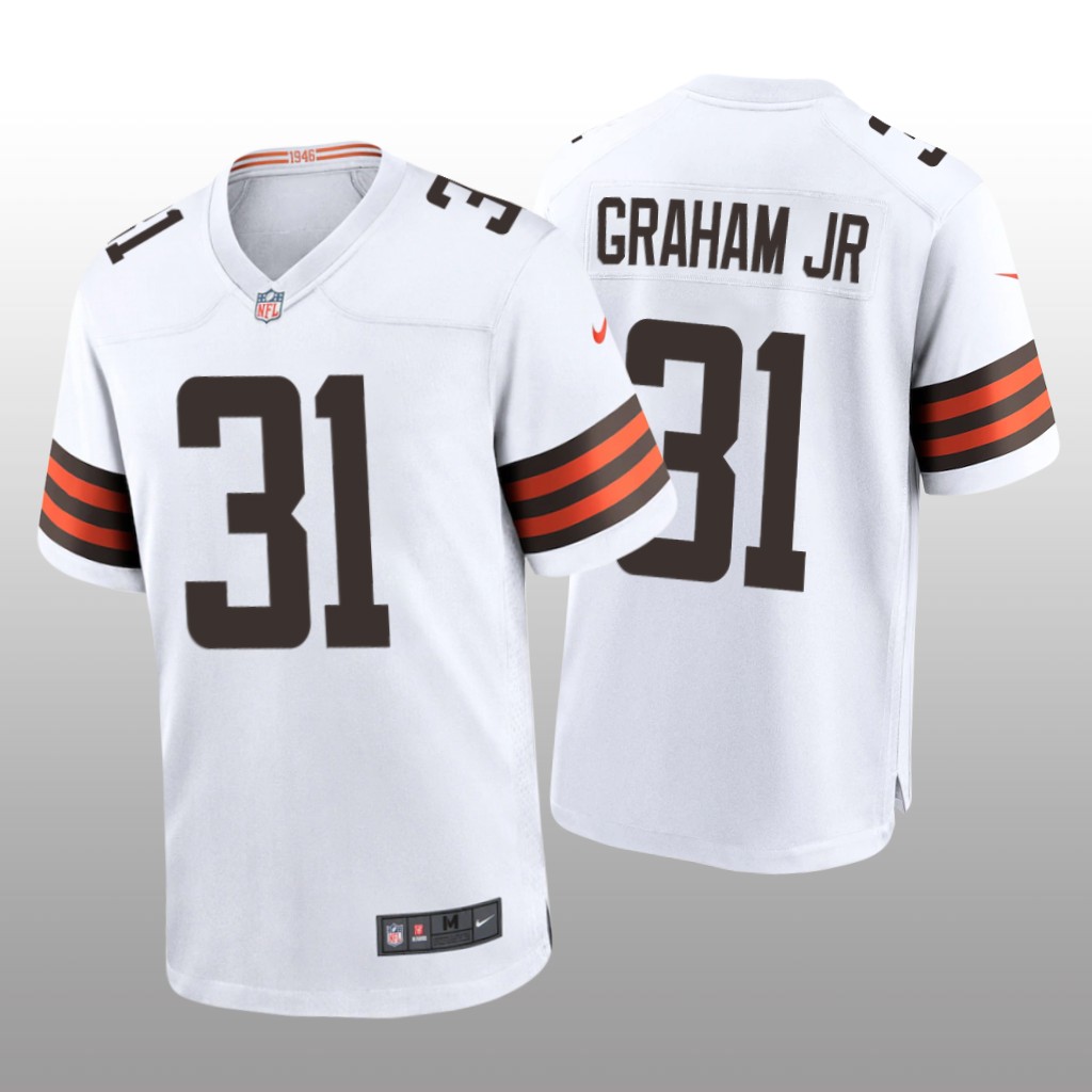 Cleveland Browns Thomas Graham Jr. White Jersey Game - Men's