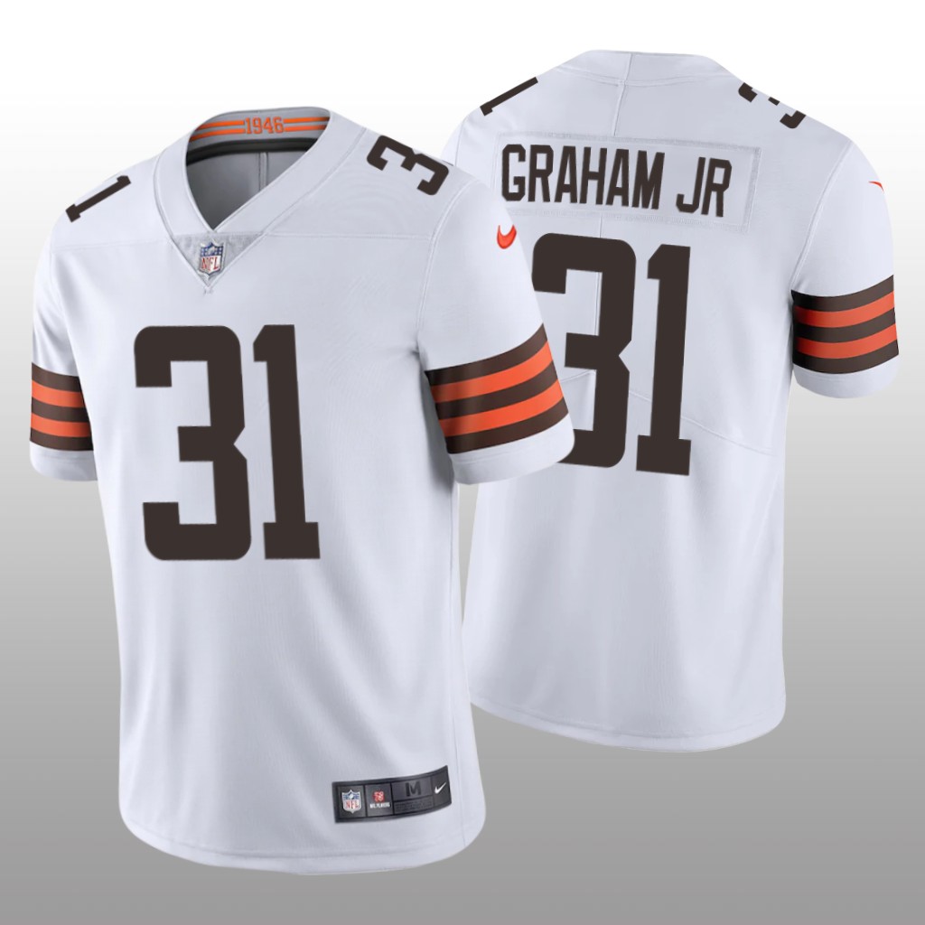 Cleveland Browns Thomas Graham Jr. White Jersey Vapor Limited - Men's