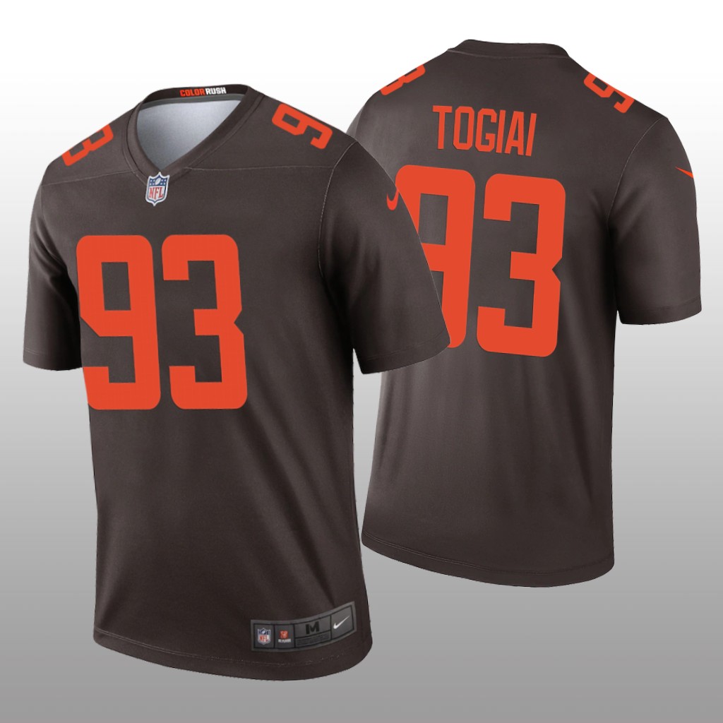 Cleveland Browns Tommy Togiai Brown Jersey Alternate Legend - Men's