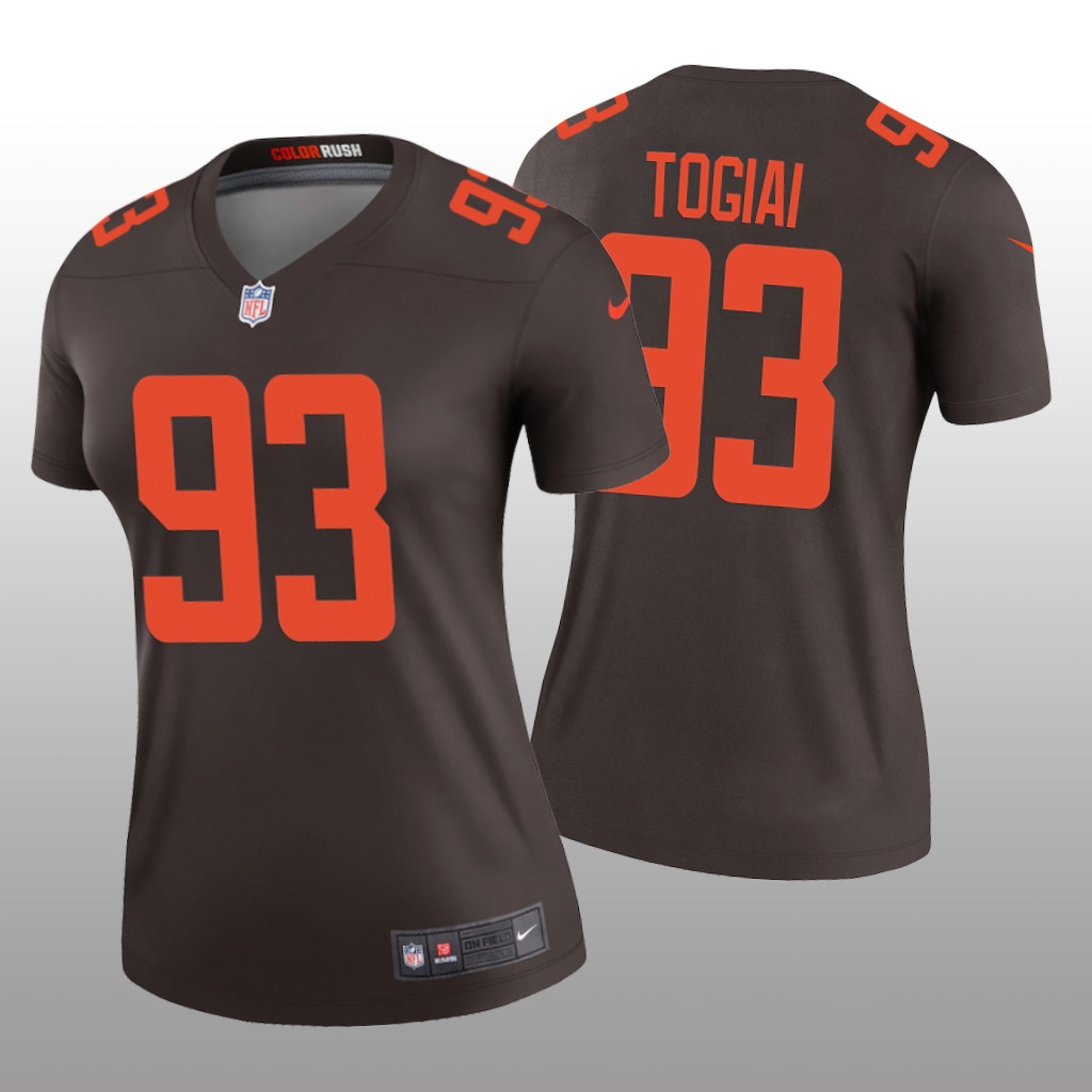 Cleveland Browns Tommy Togiai Brown Jersey Alternate Legend - Women's