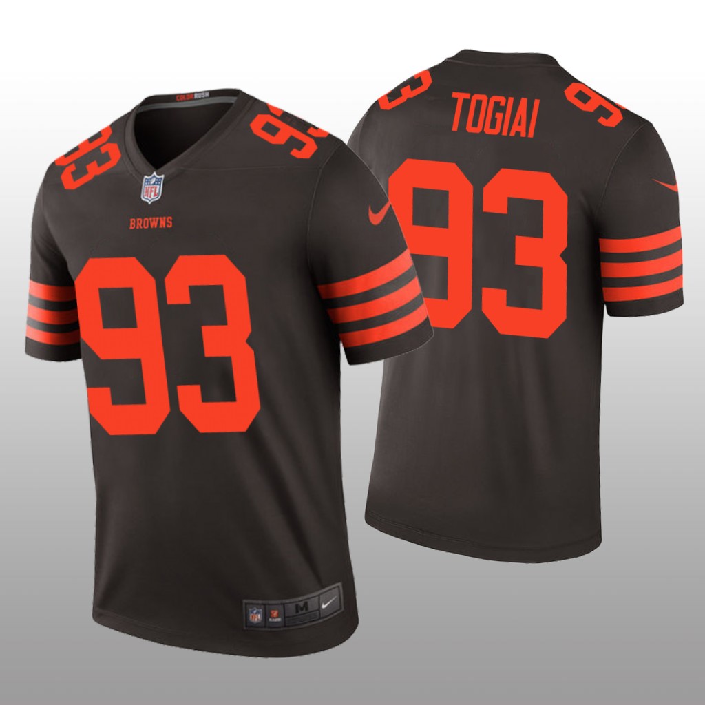 Cleveland Browns Tommy Togiai Brown Jersey Color Rush Legend - Men's
