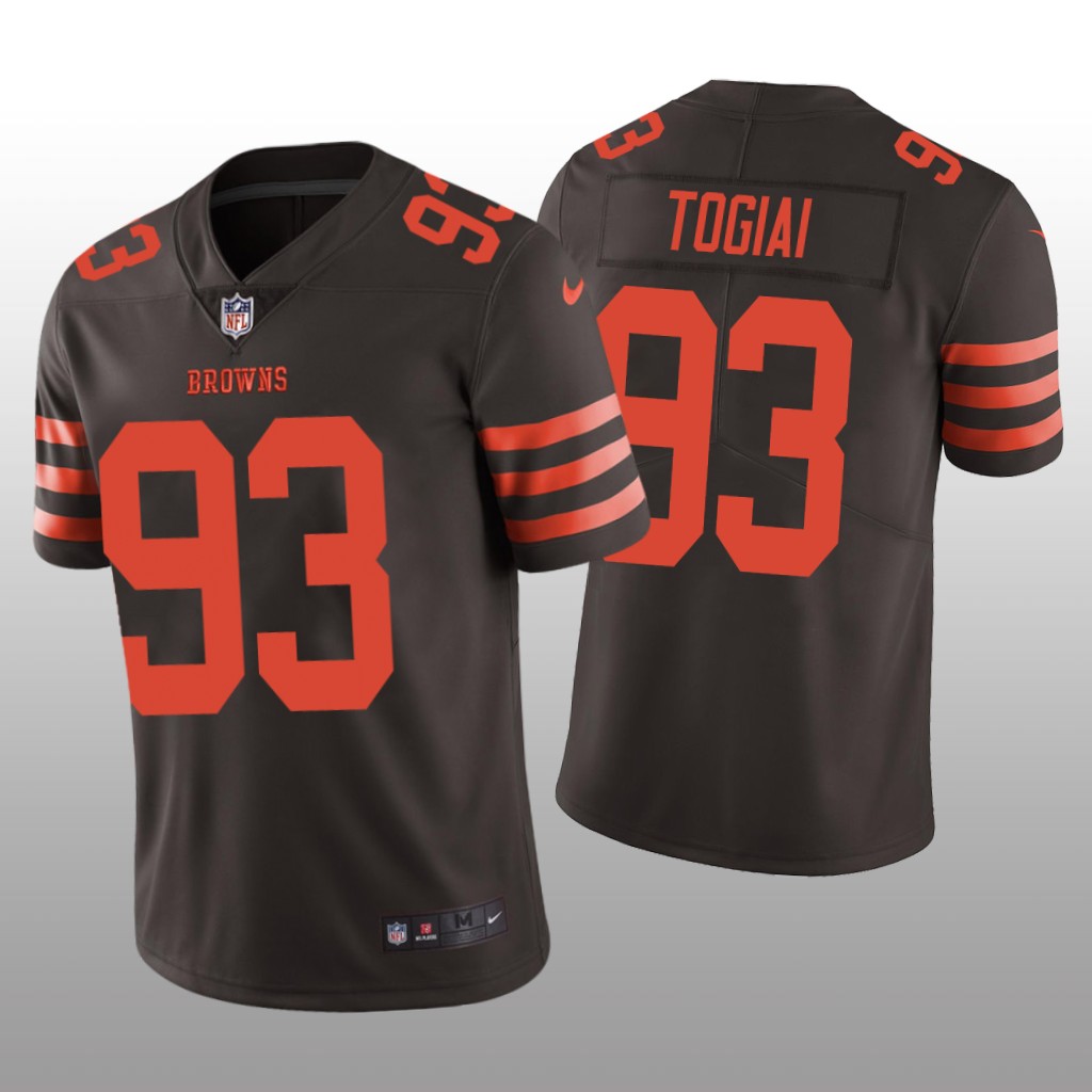 Cleveland Browns Tommy Togiai Brown Jersey Color Rush Limited - Men's