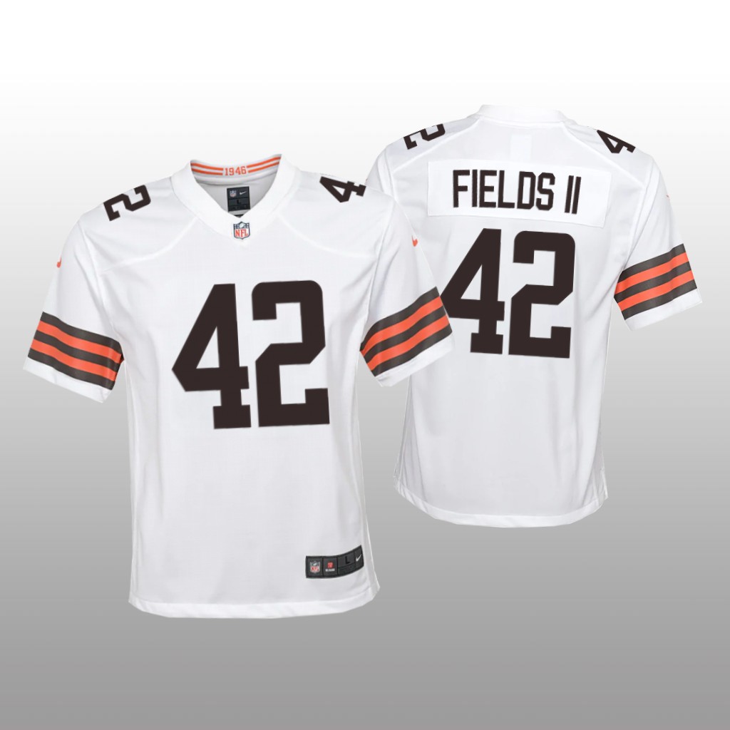 Cleveland Browns Tony Fields II White Jersey Game - Youth