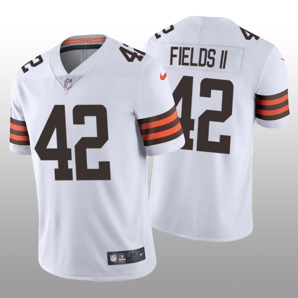 Cleveland Browns Tony Fields II White Jersey Vapor Limited - Men's