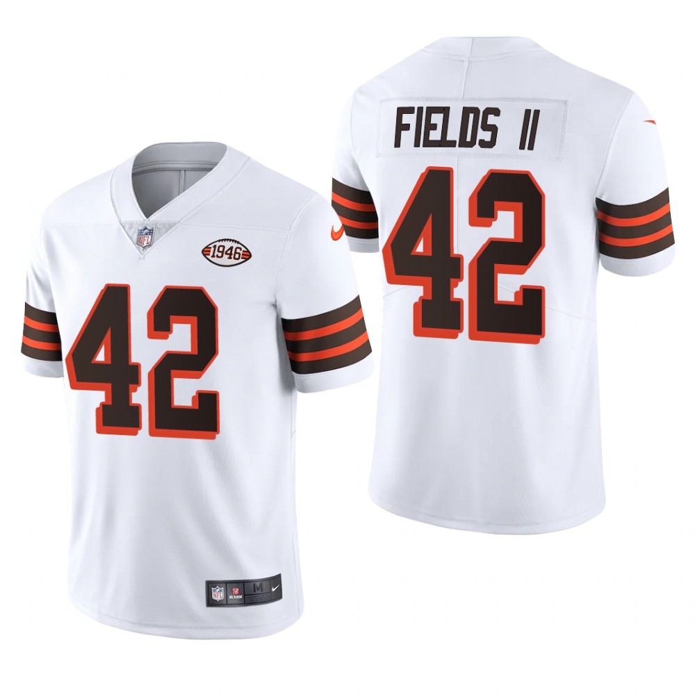 Cleveland Browns Tony Fields II White Jersey Vapor Limited - Men's