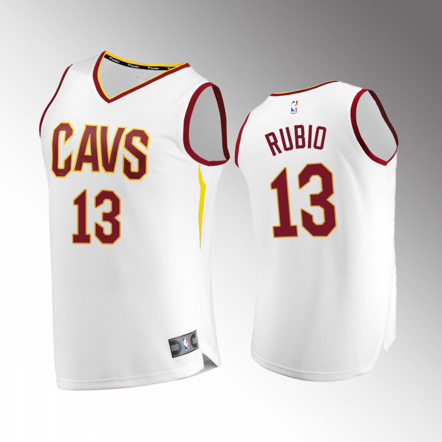 Cleveland Cavaliers #13 Ricky Rubio Association Jersey 2022-23  White