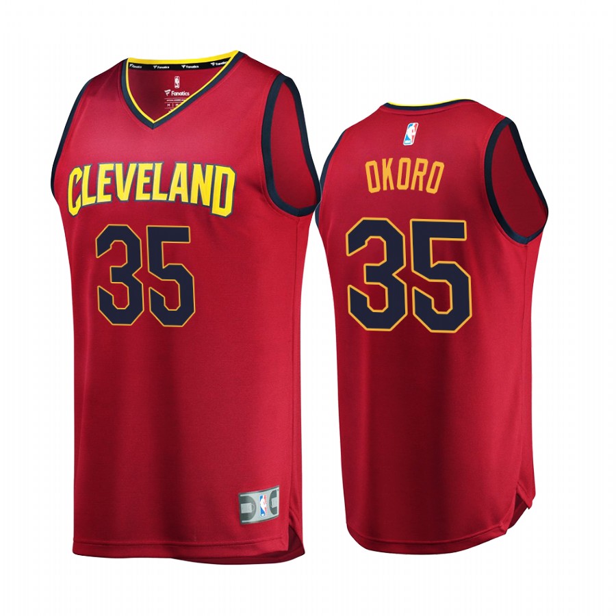 Cleveland Cavaliers #35 Isaac Okoro Jersey 2020-21  Icon Wine 2020 NBA Draft