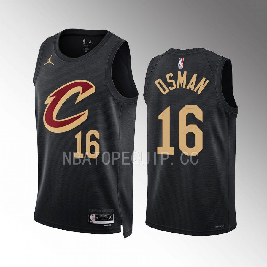 Cleveland Cavaliers Cedi Osman #16 Statement Edition Black Jersey 2022-23 Swingman