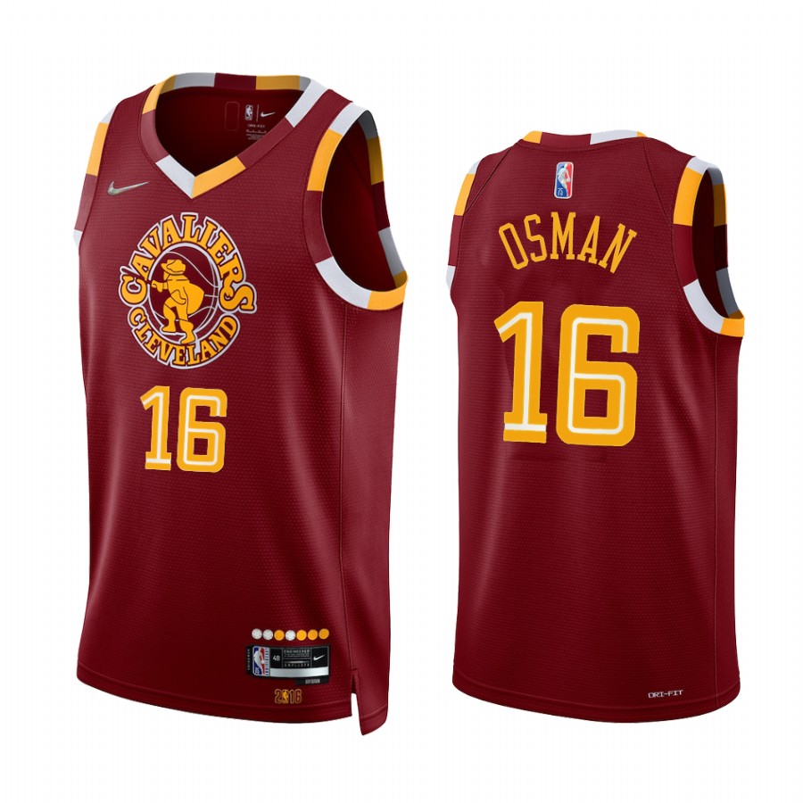 Cleveland Cavaliers Cedi Osman 2021-22 Red City Edition Jersey Retro