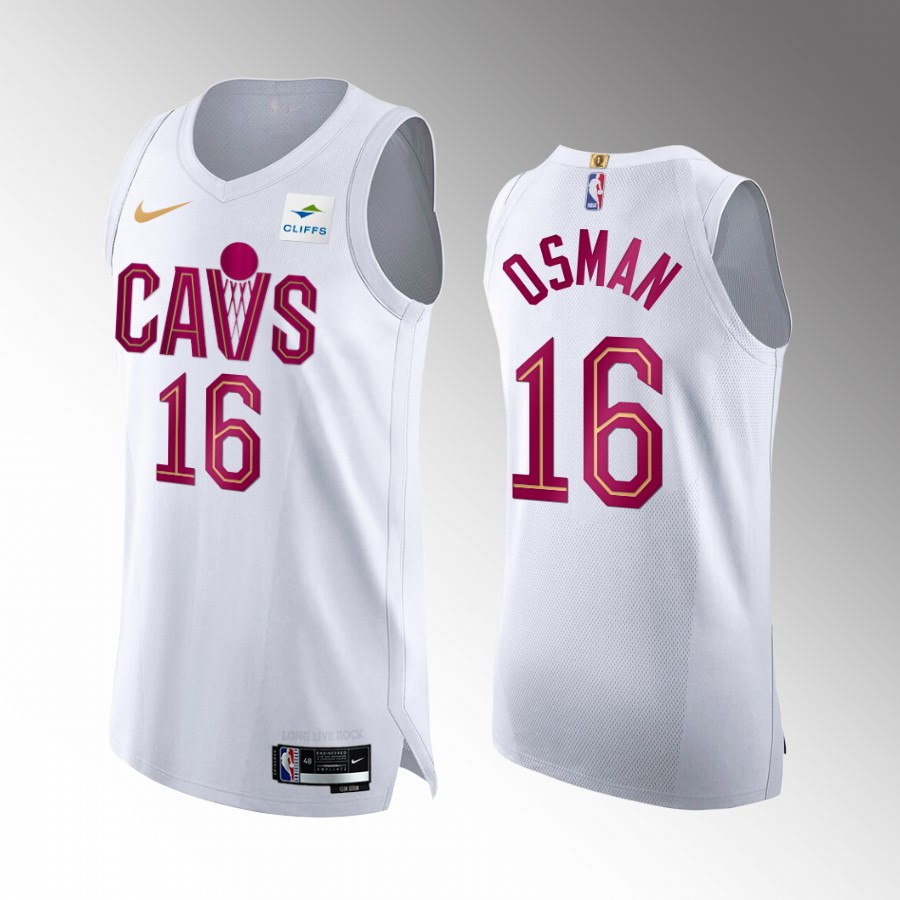 Cleveland Cavaliers Cedi Osman 2022-23 Association Edition White #16 Jersey