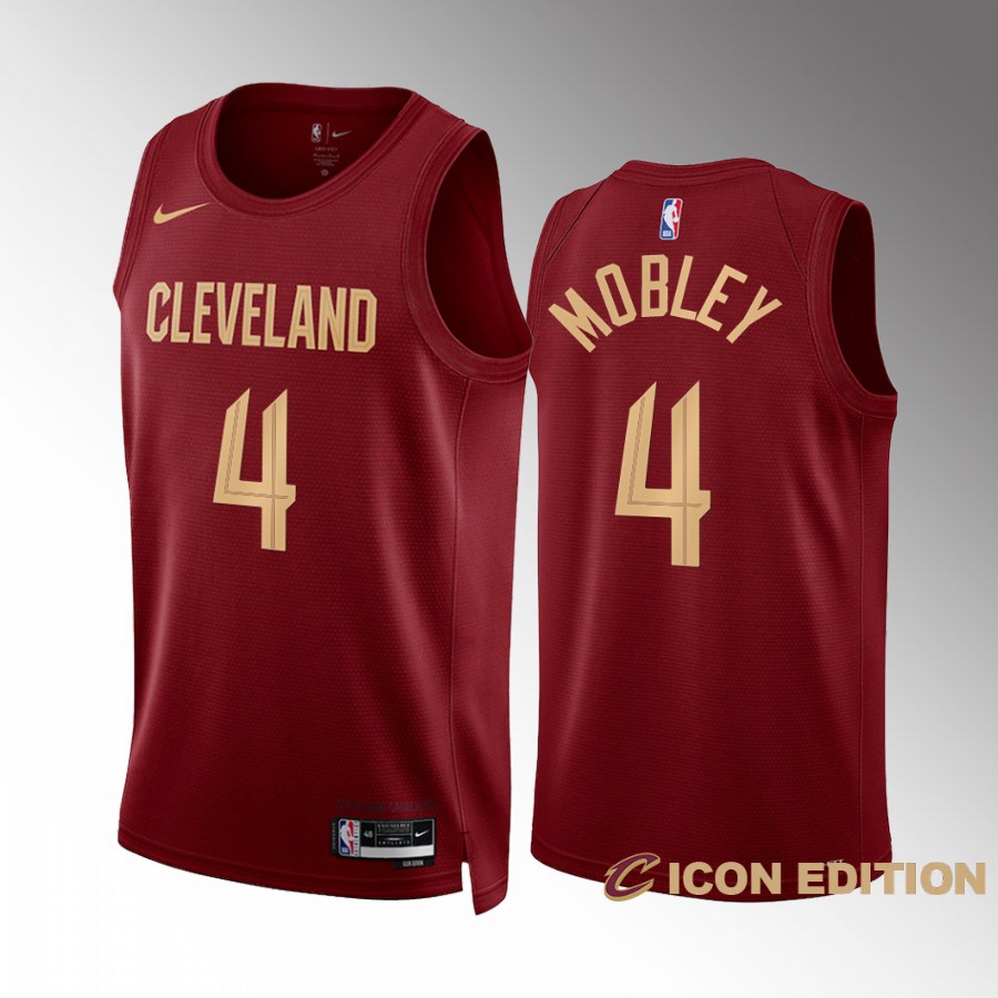Cleveland Cavaliers Evan Mobley 2022-23 Icon Edition Wine #4 Jersey Swingman