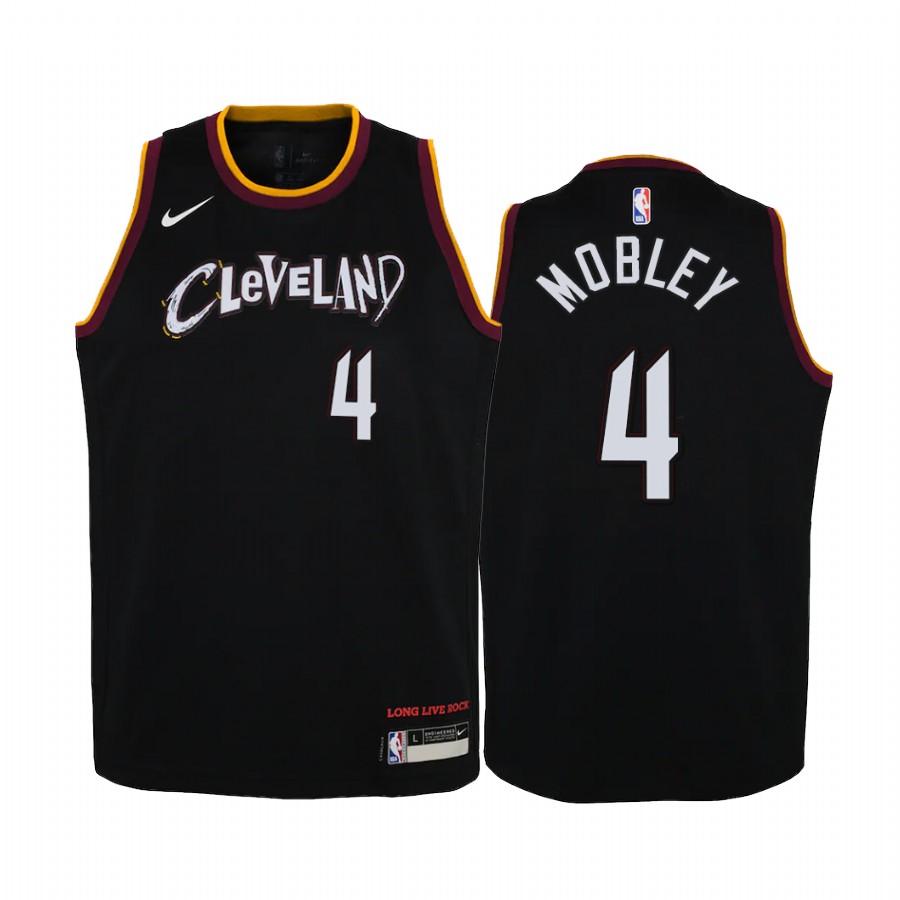 Cleveland Cavaliers Evan Mobley City Edition Black Youth Jersey 2021 NBA Draft #4