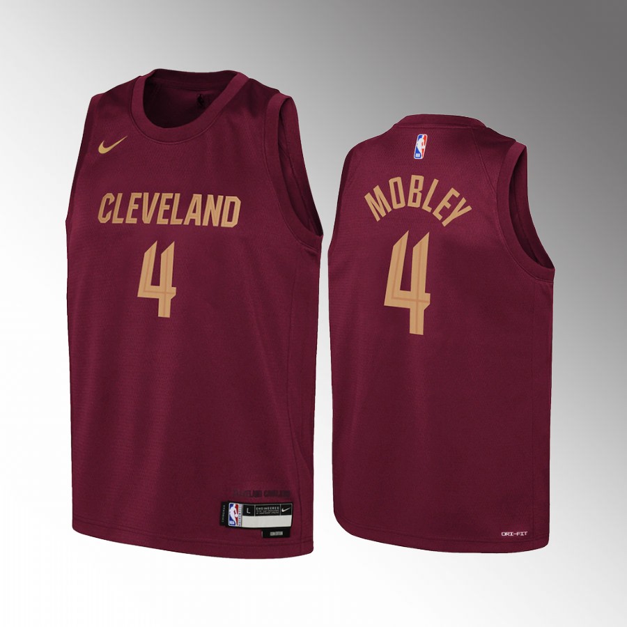 Cleveland Cavaliers Evan Mobley Icon Edition Wine Youth Jersey Swingman #4