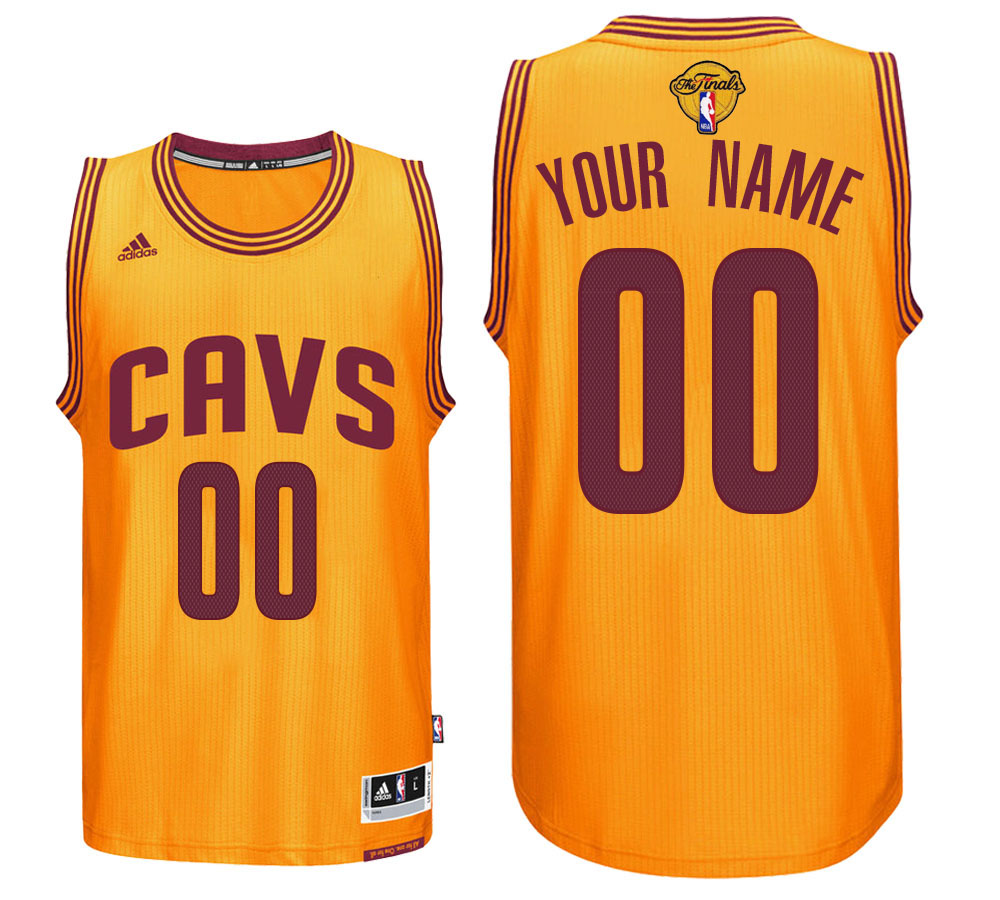 Cleveland Cavaliers Home Gold 2017 NBA The Final Games Custom Jersey