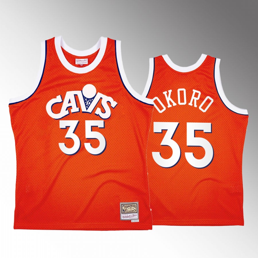 Cleveland Cavaliers Isaac Okoro Red Throwback 90s Men Jersey Swingman