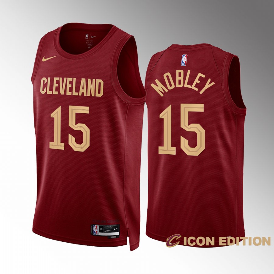 Cleveland Cavaliers Isaiah Mobley 2022-23 Icon Edition Wine #15 Jersey Swingman