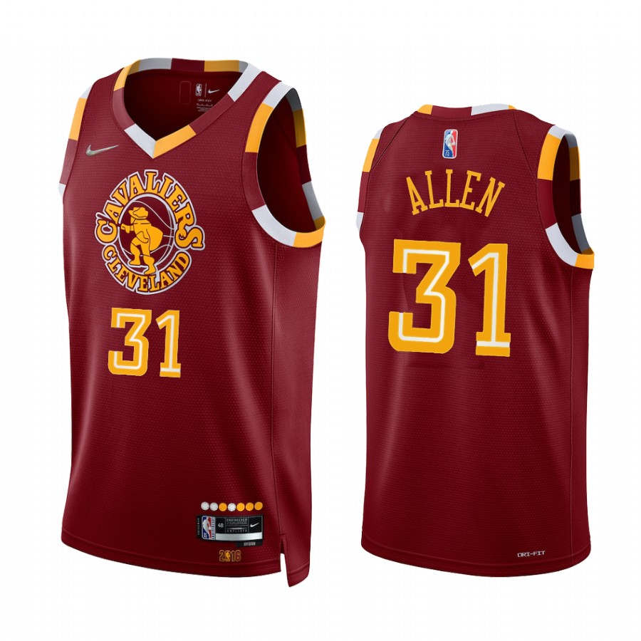Cleveland Cavaliers Jarrett Allen 2021-22 Red City Edition Jersey Retro