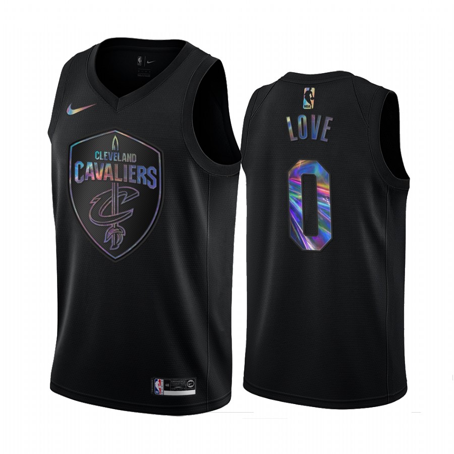 Cleveland Cavaliers Kevin Love #0 Jersey Iridescent Holographic Black Limited Edition