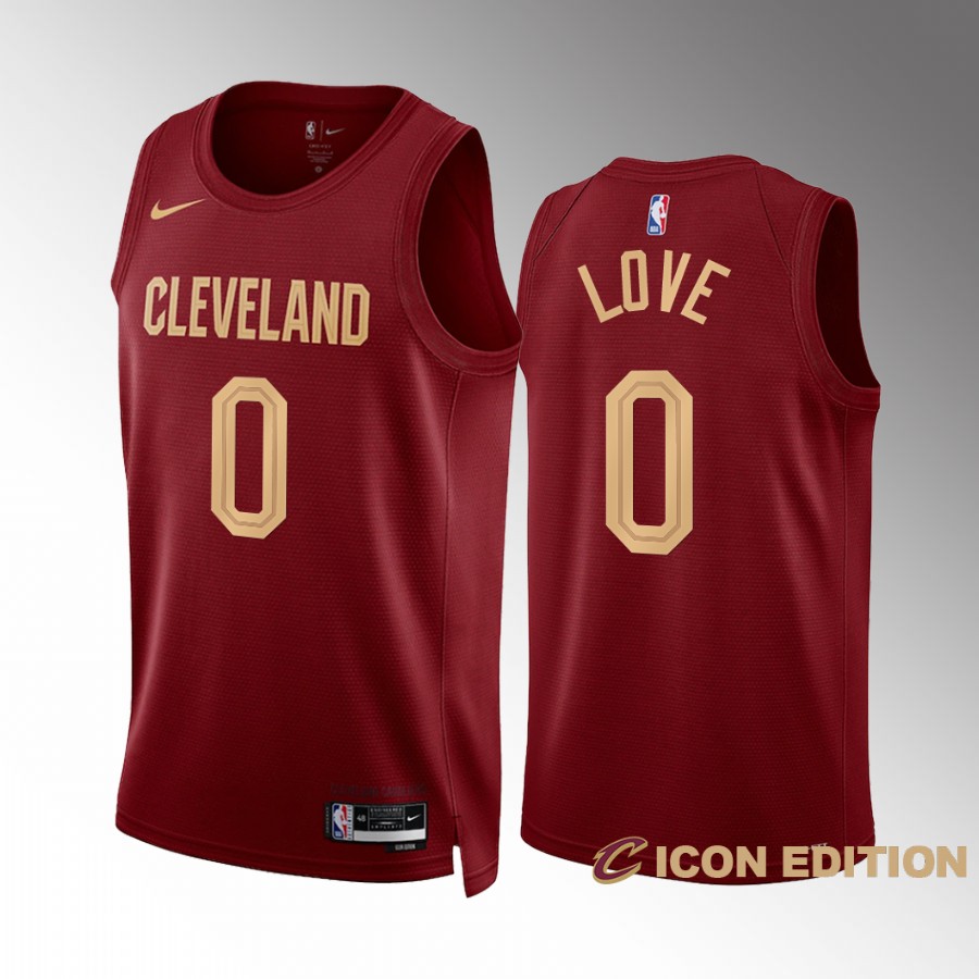 Cleveland Cavaliers Kevin Love 2022-23 Icon Edition Wine #0 Jersey Swingman