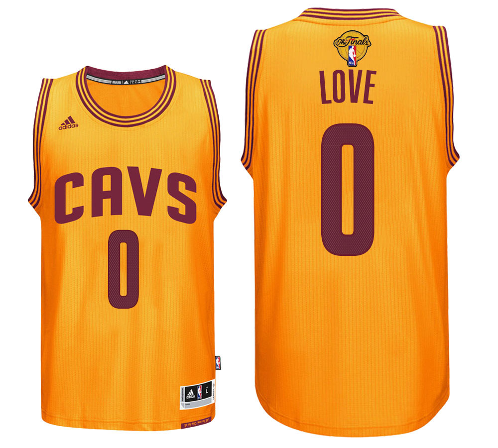 Cleveland Cavaliers Kevin Love Cleveland Cavaliers #0 Home Gold 2017 NBA The Final Games Jersey