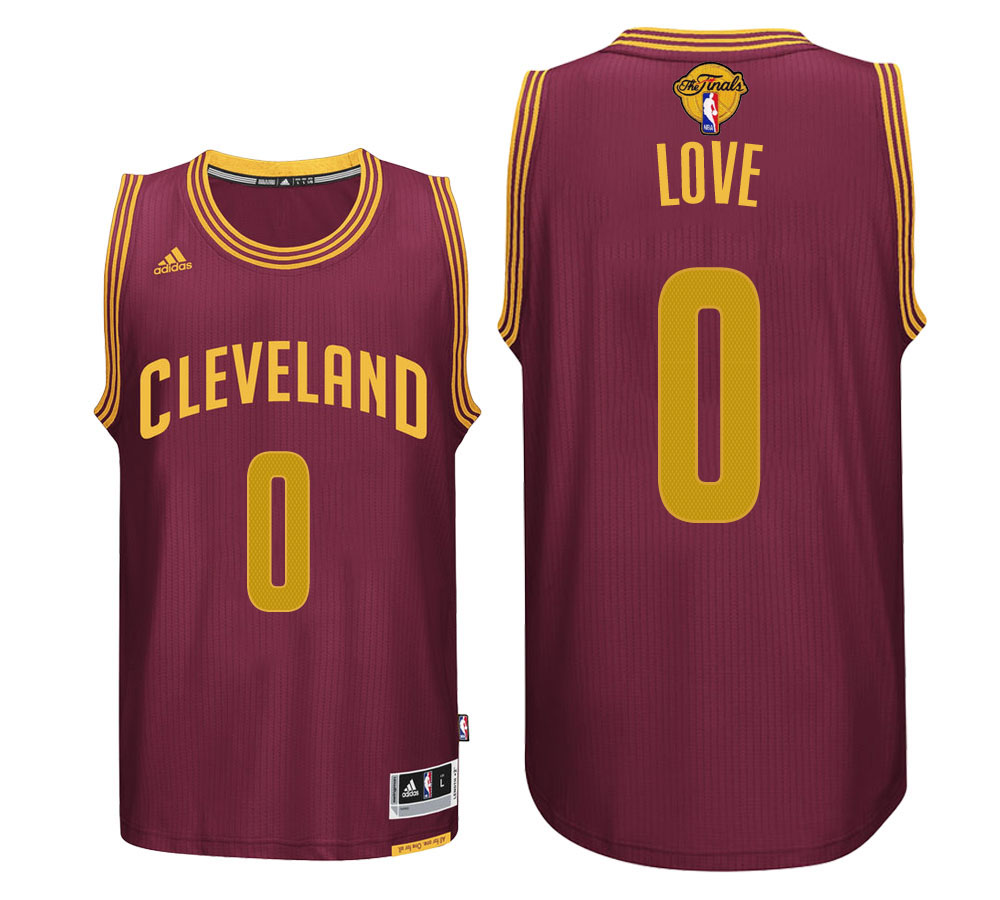 Cleveland Cavaliers Kevin Love Cleveland Cavaliers #0 Road Wine 2017 NBA The Final Games Jersey