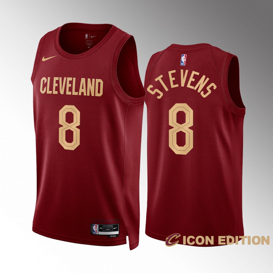 Cleveland Cavaliers Lamar Stevens 2022-23 Icon Edition Wine #8 Jersey Swingman