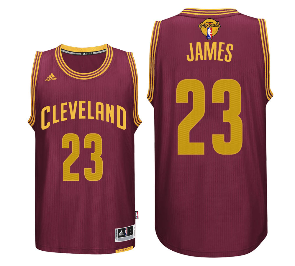 Cleveland Cavaliers LeBron James Cleveland Cavaliers #23 Road Wine 2017 NBA The Final Games Jersey