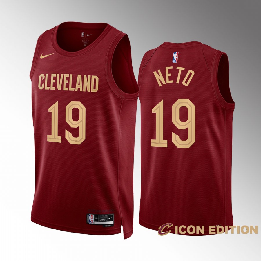Cleveland Cavaliers Raul Neto 2022-23 Icon Edition Wine #19 Jersey Swingman