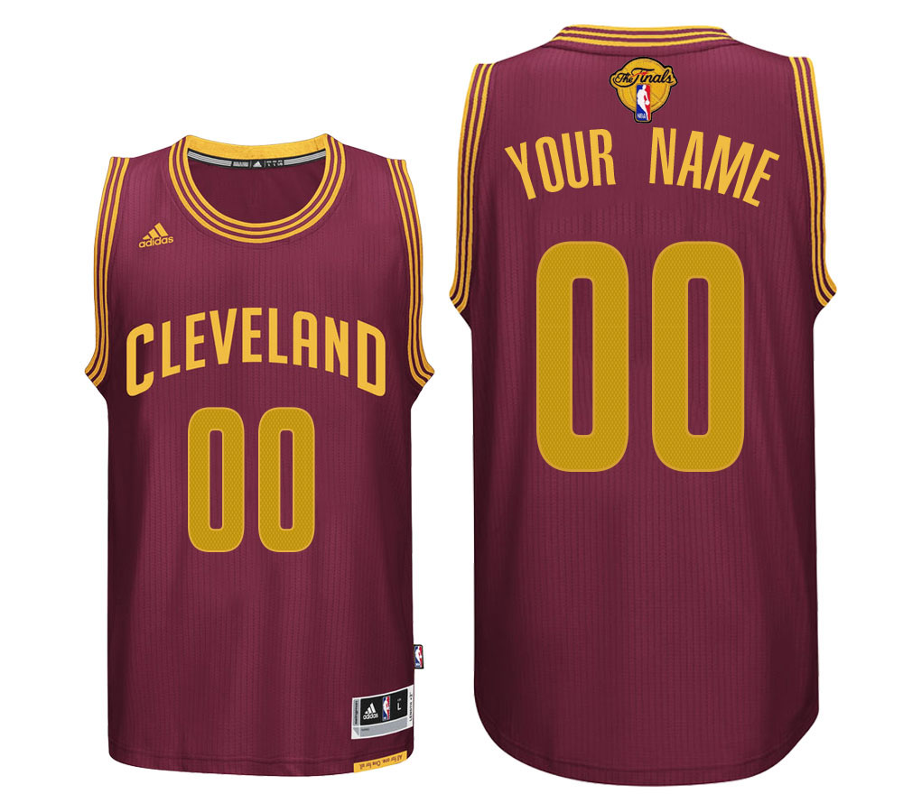 Cleveland Cavaliers Road Wine 2017 NBA The Final Games Custom Jersey