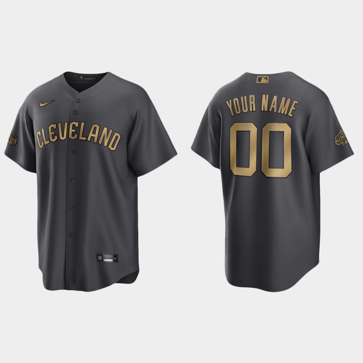 Cleveland Guardians Custom 2022 MLB All-Star Game Jersey - Charcoal