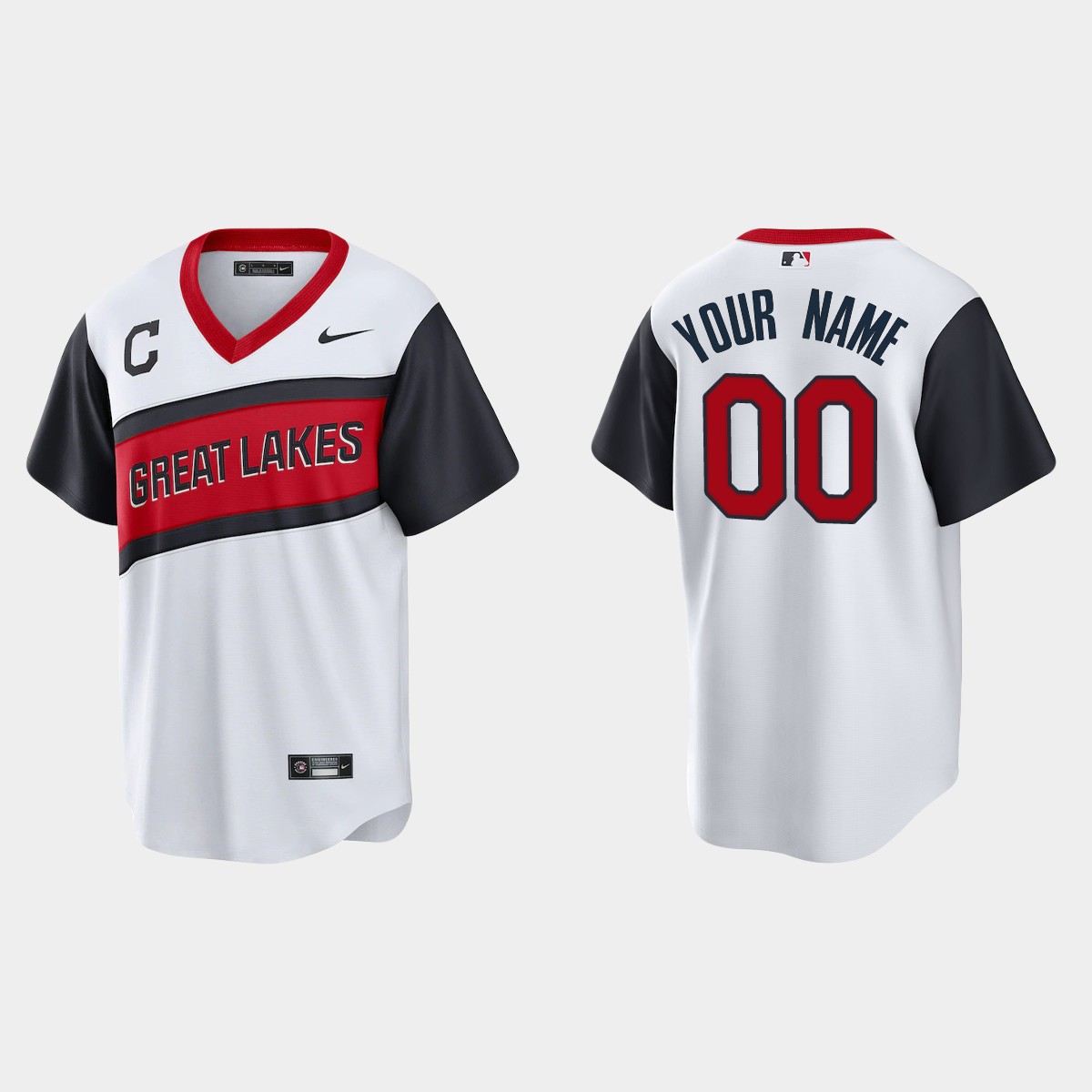 Cleveland Indians Custom 2021 Little League Classic Home Jersey - White