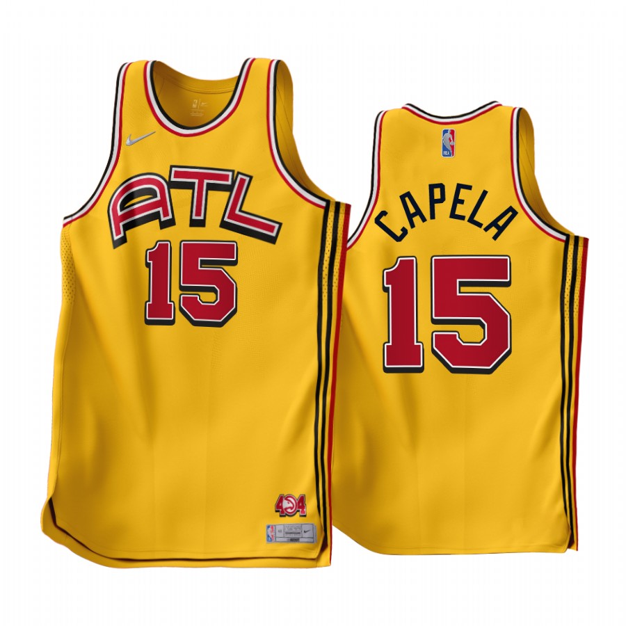 Clint Capela 2022-23 Atlanta Hawks Gold #15 Earned Edition Jersey