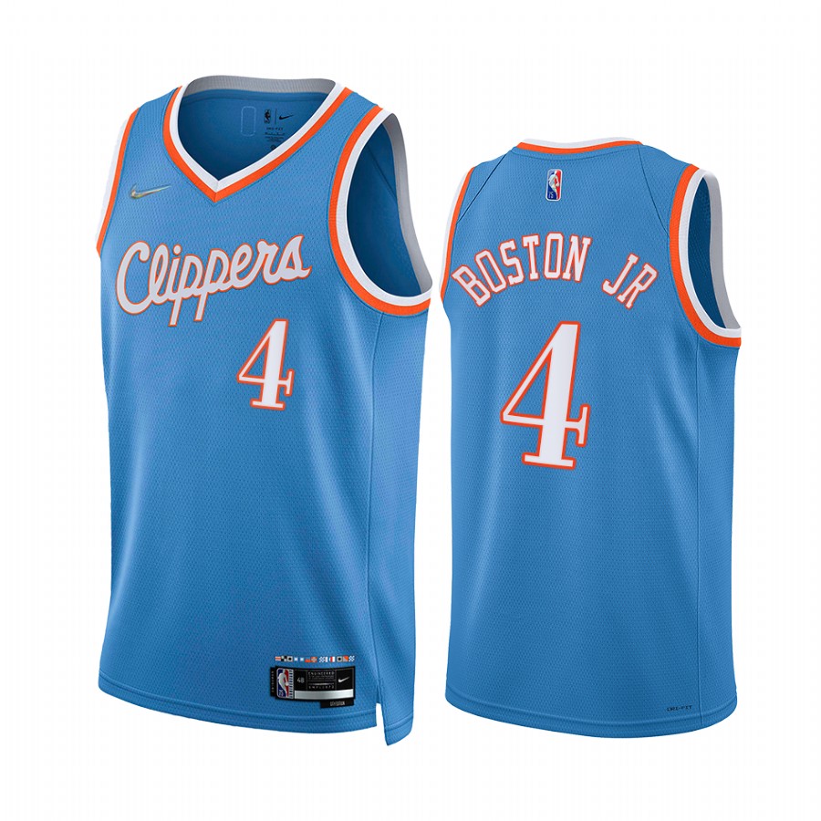 Clippers Brandon Boston Jr. City Edition Blue 2021-22 Jersey 75th Anniversary