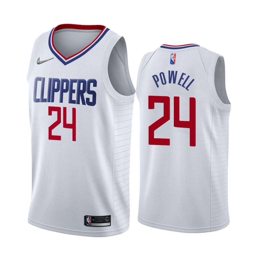 Clippers Norman Powell Association Edition White 2022 Jersey Diamond Badge