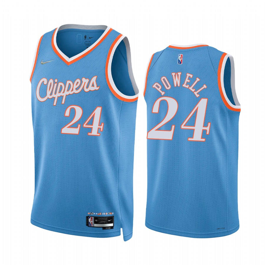 Clippers Norman Powell City Edition Blue 2022 Jersey Diamond Badge