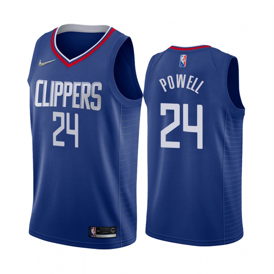 Clippers Norman Powell Icon Edition Blue 2022 Jersey Diamond Badge