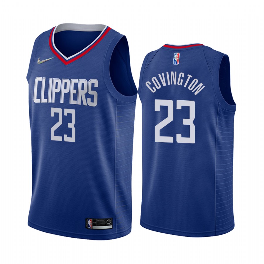 Clippers Robert Covington Icon Edition Blue 2022 Jersey Diamond Badge