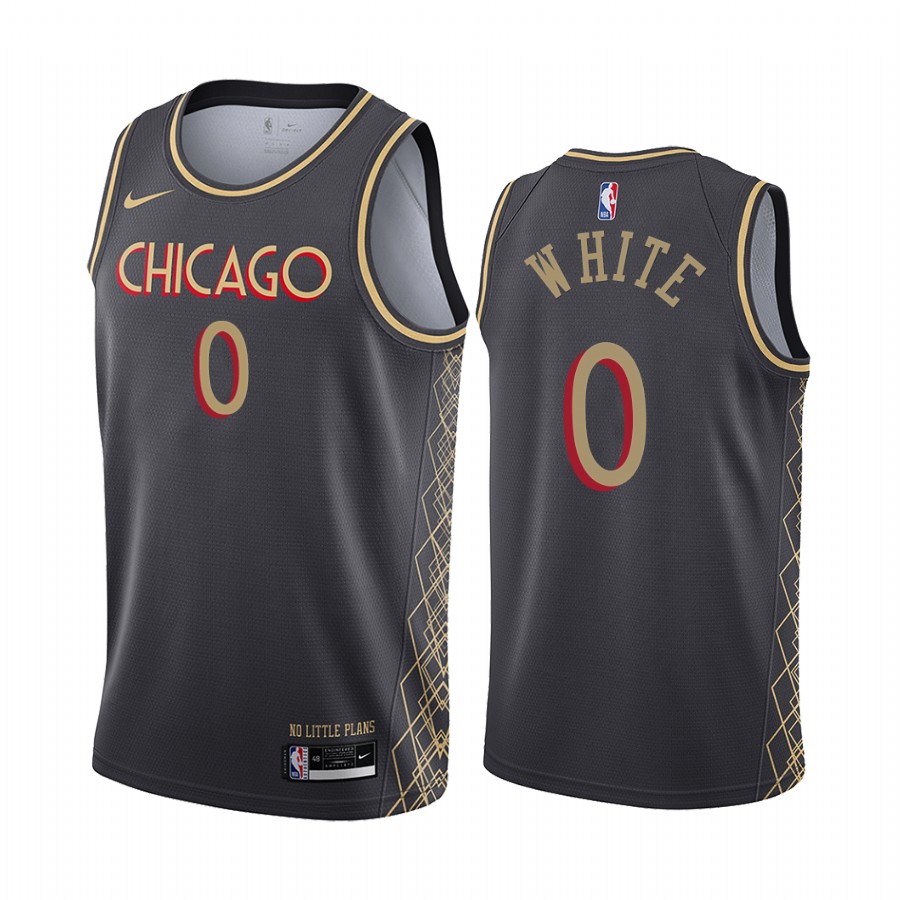 Coby White Chicago Bulls Black Motor City Edition No Little Plans 2020-21 Jersey