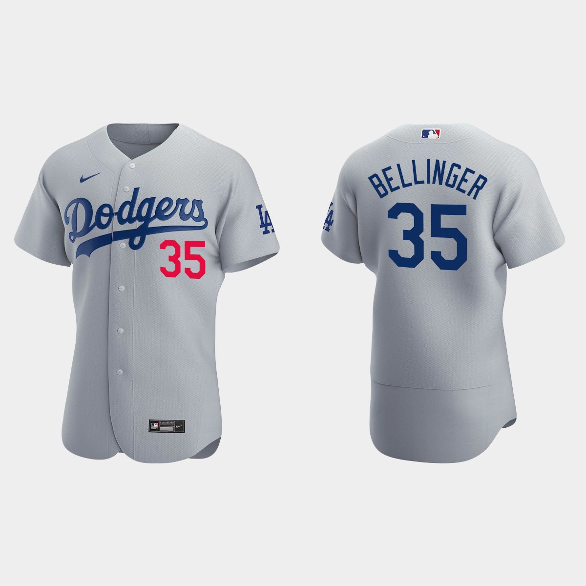 Cody Bellinger #35 Los Angeles Dodgers Gray 2020 Alternate Jersey