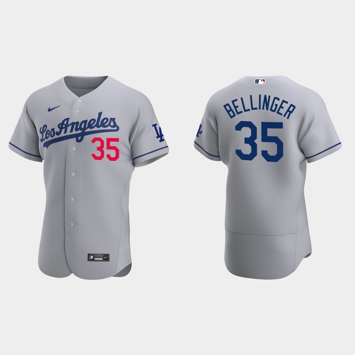 Cody Bellinger #35 Los Angeles Dodgers Gray 2020 Road Jersey