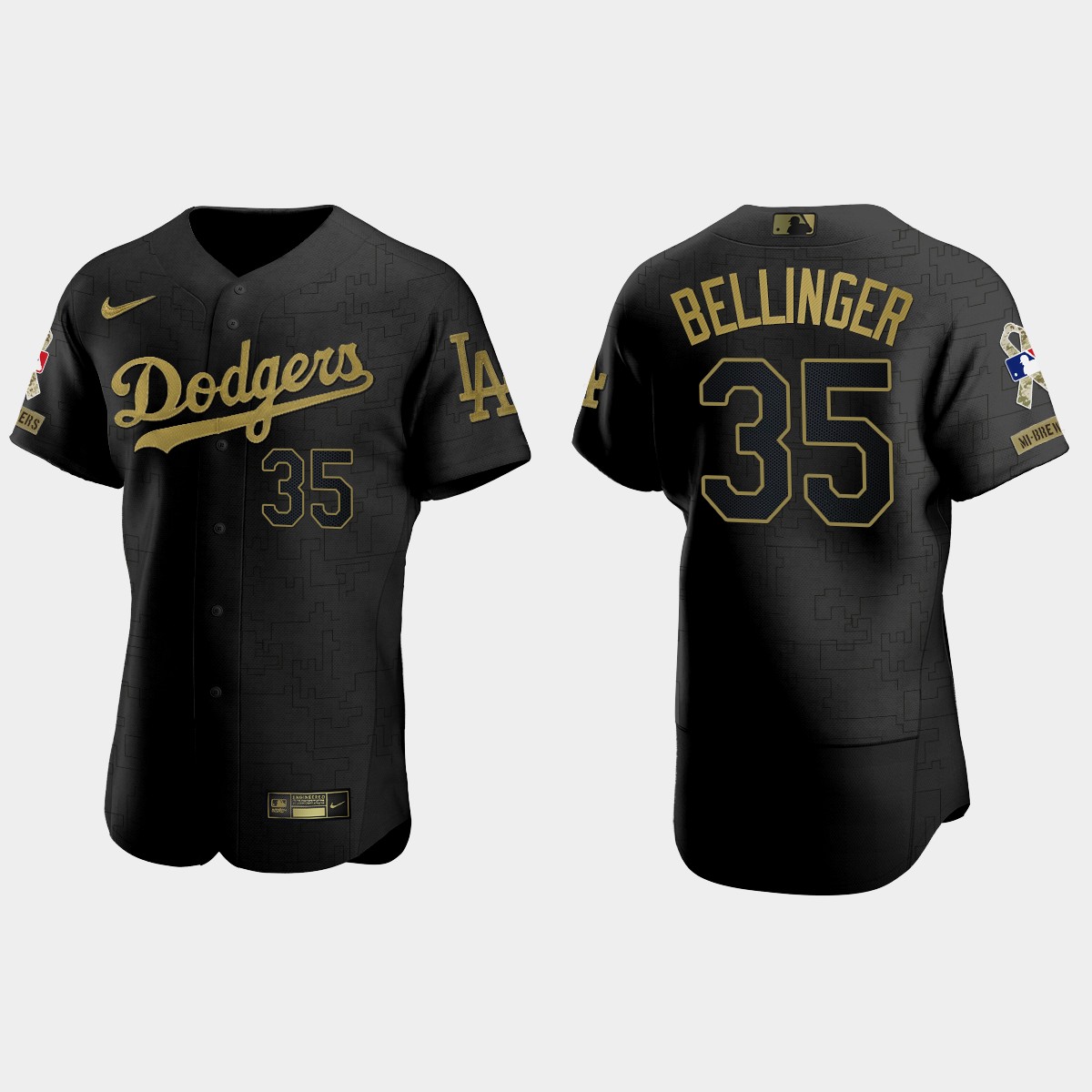 Cody Bellinger Los Angeles Dodgers 2021 Salute to Service Jersey - All Black