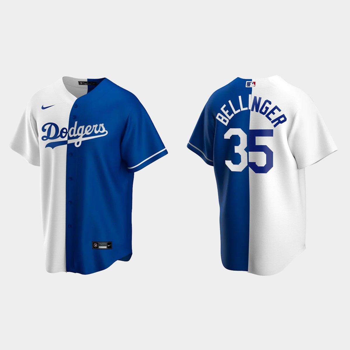 Cody Bellinger Los Angeles Dodgers Split Jersey - White Royal