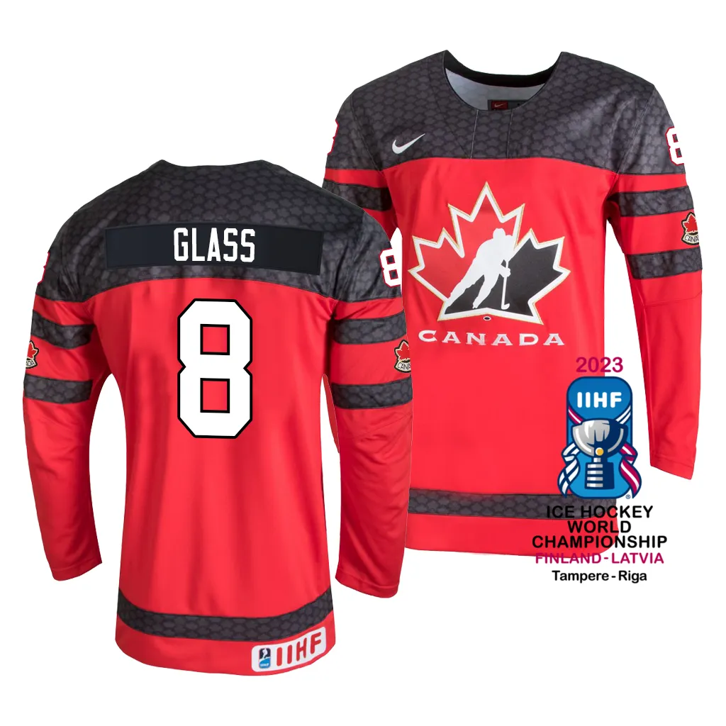 Cody Glass Canada Hockey 2023 IIHF World Championship Red Away Jersey #8