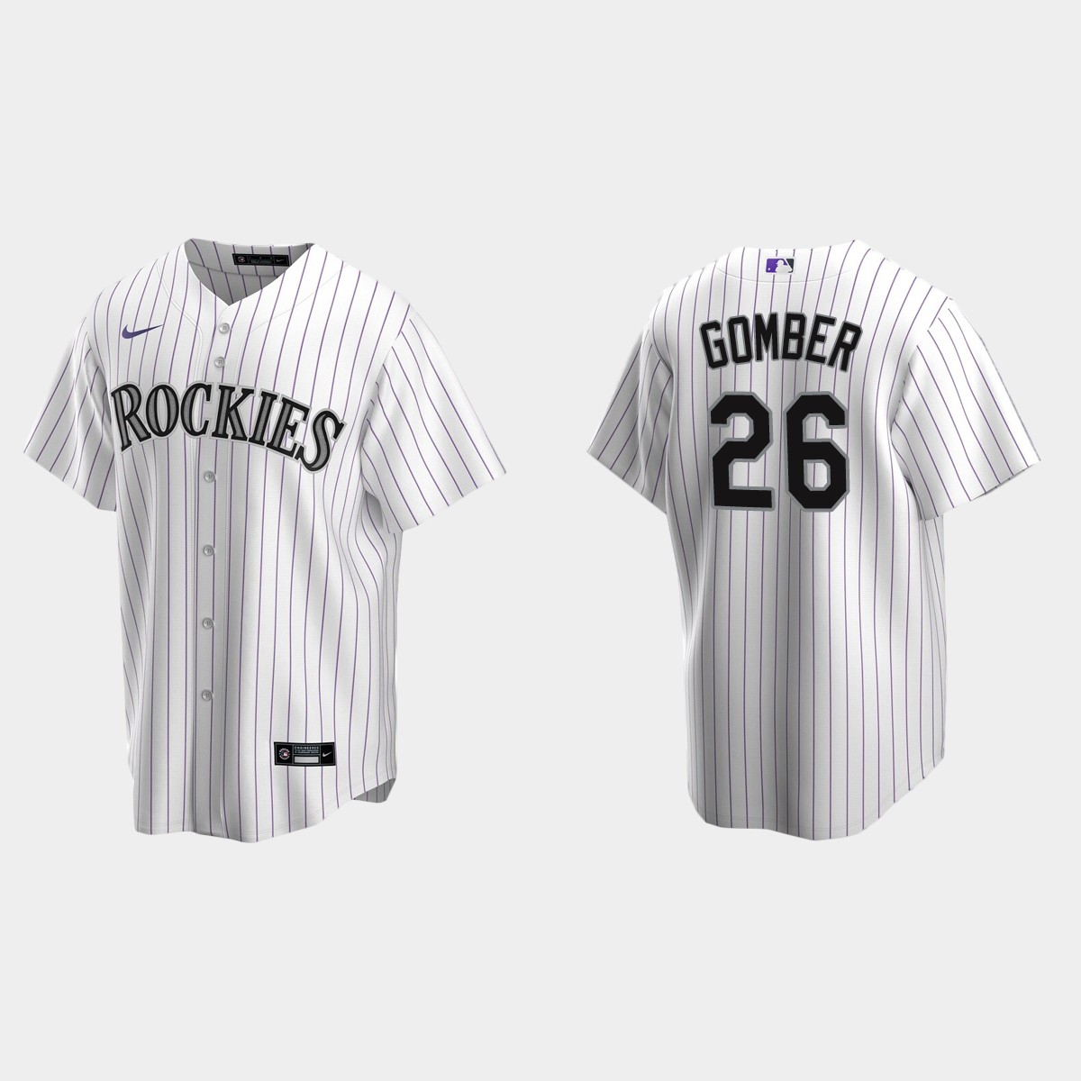Colorado Rockies #26 Austin Gomber Home Jersey - White