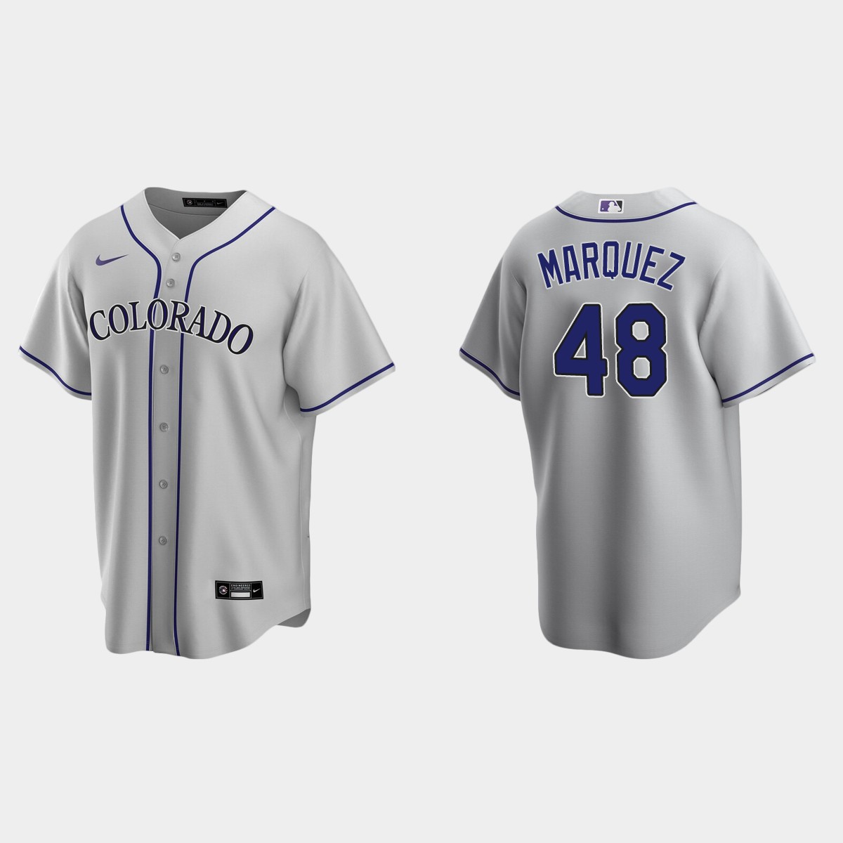 Colorado Rockies #48 German Marquez Gray Road Jersey