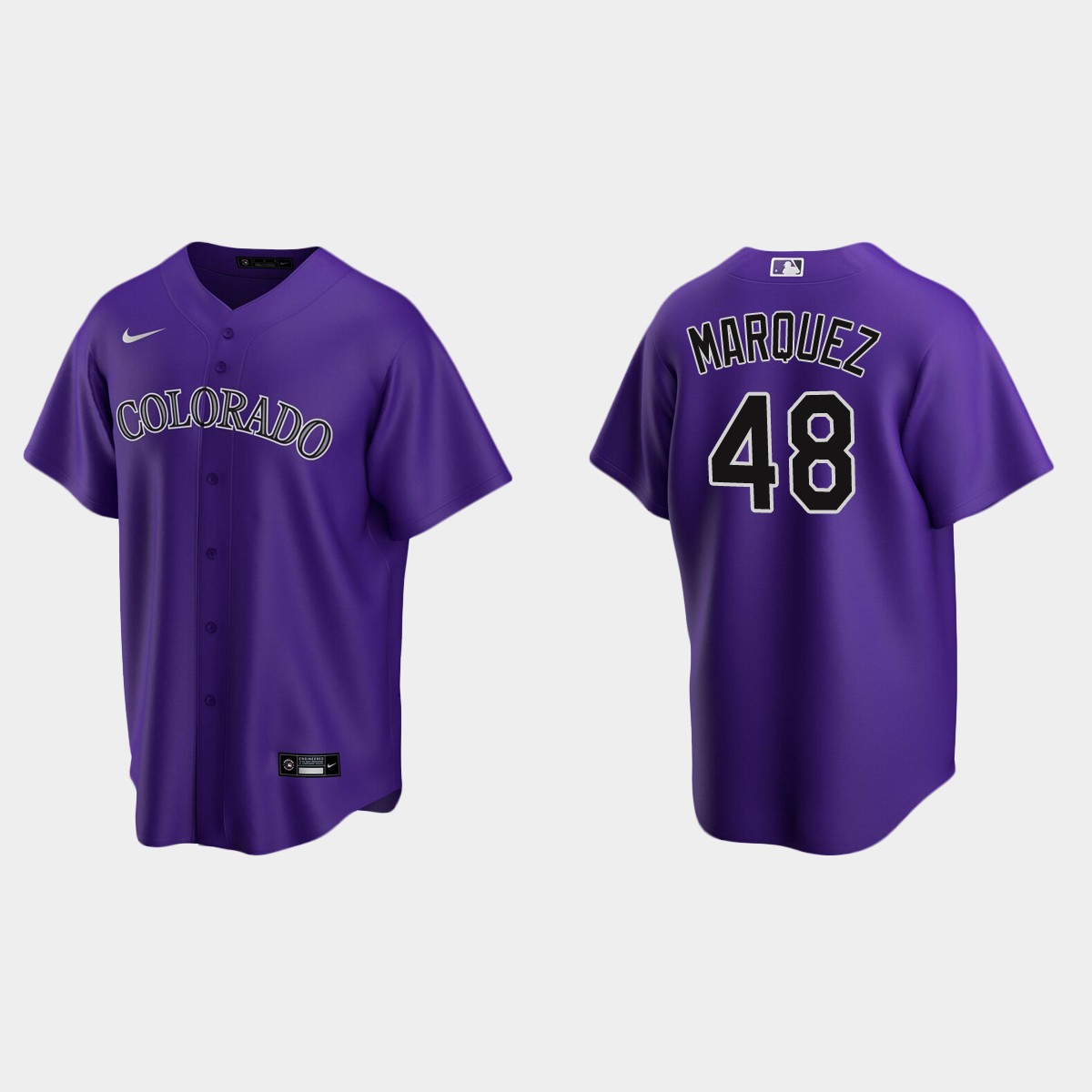 Colorado Rockies #48 German Marquez Purple Alternate Jersey