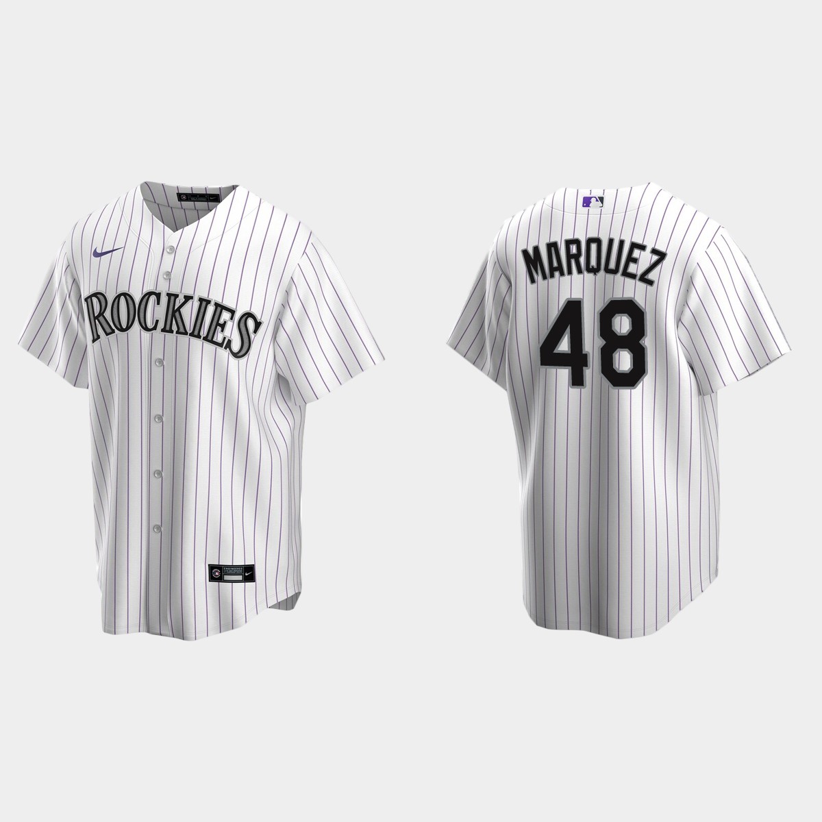 Colorado Rockies #48 German Marquez White Home Jersey