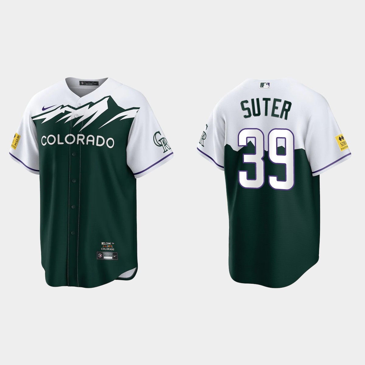 Colorado Rockies Brent Suter City Connect Jersey - Green