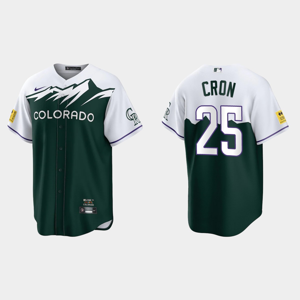 Colorado Rockies C.J. Cron 2022 City Connect Jersey - Green